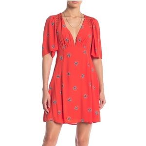 Free People Mockingbird Embroidered Mini in Red